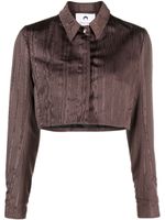 Marine Serre Regenerated moire tailored jacket - Marron - thumbnail