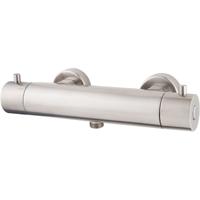 Wiesbaden Caral Cool Touch Thermostatische Douchemengkraan - Geborsteld Staal