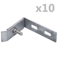 Wand hoekverbinding 10 sets zilverkleurig - thumbnail