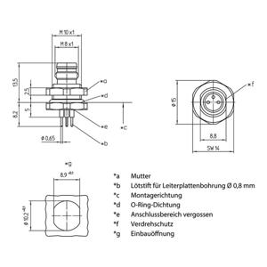 Lutronic 1224 Sensor/actuator steekconnector M8 Aantal polen: 3 Stekker, inbouw 1 stuk(s)