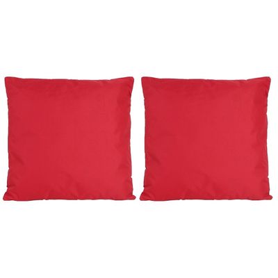 Set van 4x stuks bank/Sier kussens voor binnen en buiten in de kleur rood 45 x 45 cm Tuinkussens voo