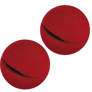 Clowns neus - 2x - rood - knijp foam - carnaval verkleed neus - kinderen/volwassenen