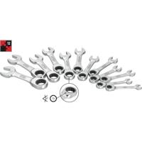 Vigor V2821 Steek-ringsleutelratelset 12-delig Sleutelbreedte (metrisch) 8 - 19 mm