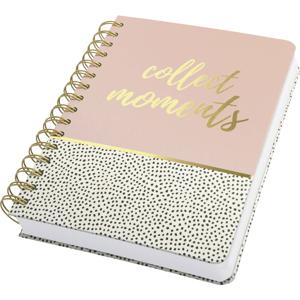 Sigel Jolie® sweet dots JN601 Notitieblok met spiraalrug Dotted, (punten) Wit, Zwart, Roze Aantal paginas: 120 DIN A5