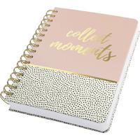 Sigel Jolie® sweet dots JN601 Notitieblok met spiraalrug Dotted, (punten) Wit, Zwart, Roze Aantal paginas: 240 DIN A5