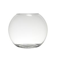 Bellatio Design bol vaas/terrarium - D34 x H28 cm - transparant glas   - - thumbnail