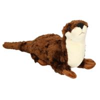Knuffeldier Otter - zachte pluche stof - bruin - 26 cm - dieren speelgoed - thumbnail