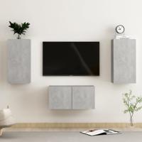 3-delige Tv-meubelset spaanplaat betongrijs 3-delige Tv-meubelset spaanplaat betongrijs