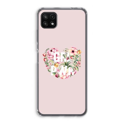 GRL PWR Flower: Samsung Galaxy A22 5G Transparant Hoesje