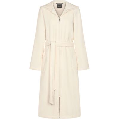 Cawö Cawo Dames Badjas met Capuchon en Ritssluiting 837 champagne 44/46