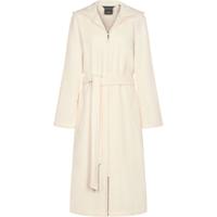 Cawö Cawo Dames Badjas met Capuchon en Ritssluiting 837 champagne 44/46