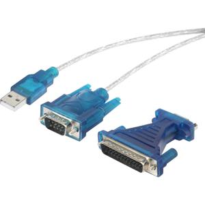 Renkforce USB 1.1 Adapter [1x D-sub stekker 9-polig, D-sub stekker 25-polig - 1x USB 1.1 stekker A] 40.00 cm Vergulde steekcontacten