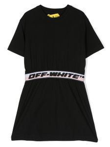 Off-White Kids robe à bande logo - Noir