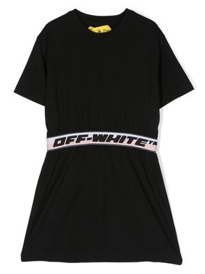 Off-White Kids robe à bande logo - Noir