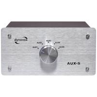 Dynavox AUX-S Cinch-audio-switch Met metalen behuizing Zilver - thumbnail