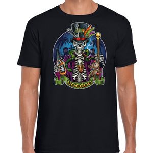 Voodoo skelet horror shirt zwart voor heren 2XL  -