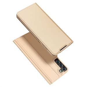 Dux Ducis - Slim bookcase hoes - Samsung Galaxy S22 Plus - Goud