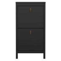 Leen Bakker - Schoenenkast Madeira - 102,9x53,8x24,6 Cm - Spaanplaat - Zwart - 53.8x102.9x24.6 Cm
