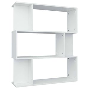 The Living Store Boekenkast s - Boekenkast - 80 x 24 x 96 cm - Wit Bewerkt Hout