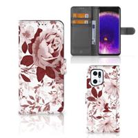 Hoesje OPPO Find X5 Pro Watercolor Flowers | Portemonnee hoesje