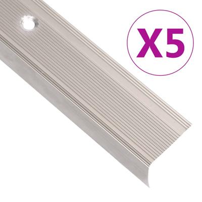 Trapneuzen L-vormig 5 st 90 cm aluminium champagnekleurig