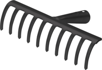 Meister tuinhark 245mm 10t zonder steel - wu9850100