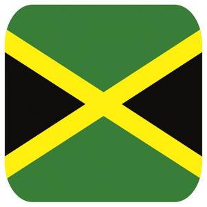 15x Bierviltjes Jamaicaanse vlag vierkant