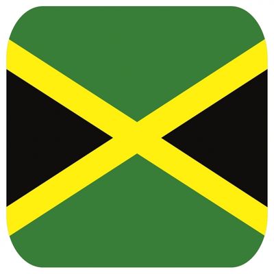 15x Bierviltjes Jamaicaanse vlag vierkant