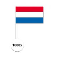 1000x Nederlandse zwaaivlaggetjes 12 x 24 cm