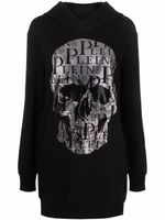 Philipp Plein robe strassée à capuche - Noir - thumbnail