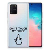 Samsung Galaxy S10 Lite Silicone-hoesje Finger Don't Touch My Phone