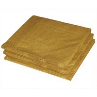 40x stuks gouden servetten 33 x 33 cm - thumbnail