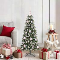 VidaXL Kunstkerstboom met 150 led groen 120 cm pvc en plastic en staal
