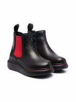 Alexander McQueen Kids bottines à empiècements contrastants - Noir