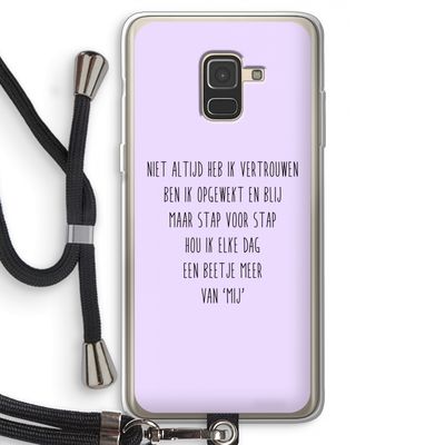 Zelfvertrouwen: Samsung Galaxy A8 (2018) Transparant Hoesje met koord