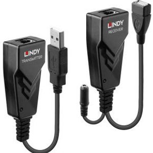 Lindy 42674 netwerkextender Netwerkzender & -ontvanger Zwart