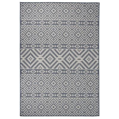 VidaXL Buitenkleed met patroon platgeweven 160x230 cm blauw