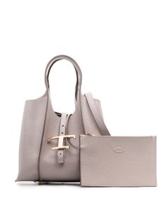 Tod's mini sac cabas T Timeless en cuir - Tons neutres