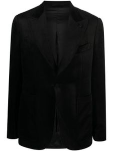 Lardini blazer boutonné à détail de broche - Noir