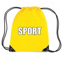Nylon sport gymtasje geel jongens en meisjes   -