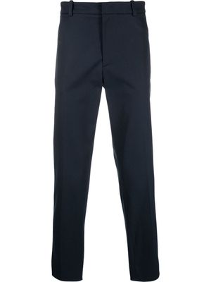 Moncler pantalon chino à logo appliqué - Bleu