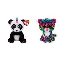 Ty - Knuffel - Beanie Boo's - Paris Panda & Dotty Leopard - thumbnail