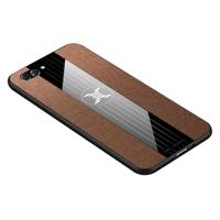 Voor Huawei Nova 2s XINLI stiksels doek Textue schokbestendige TPU beschermhoes (bruin)