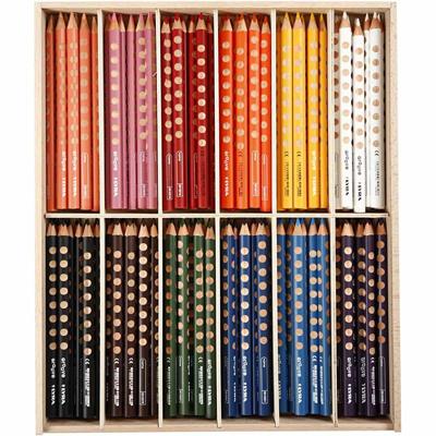 Lyra Groove kleurpotloden, l: 18 cm, vulling 4.25 mm, diverse kleuren, 12x12 stuk/ 1 doos