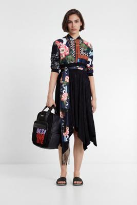 Rok met sjaal als riem - BLACK - L