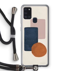 Geo #3: Samsung Galaxy A21s Transparant Hoesje met koord