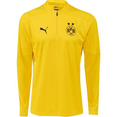 PUMA Borussia Dortmund Trainingstrui 1/4-Zip 2024-2025 Kids Geel Zwart