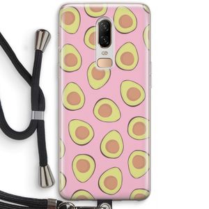 Dancing avocados: OnePlus 6 Transparant Hoesje met koord