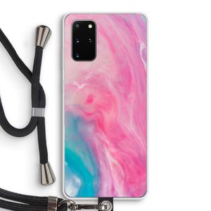 Roze explosie: Samsung Galaxy S20 Plus Transparant Hoesje met koord