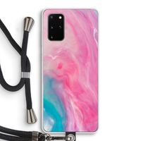 Roze explosie: Samsung Galaxy S20 Plus Transparant Hoesje met koord